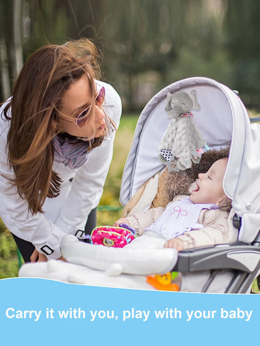 Baby Comforter Blanket Elephant Rattle