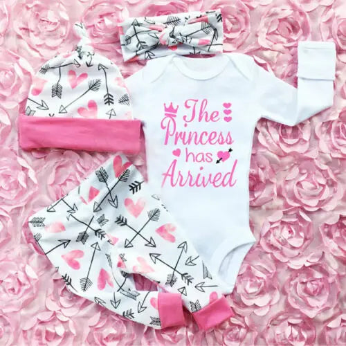 4 Piece Girls Onesie/Pants/Beanie/Headband
