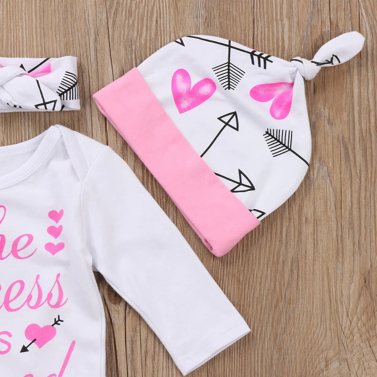 4 Piece Girls Onesie/Pants/Beanie/Headband