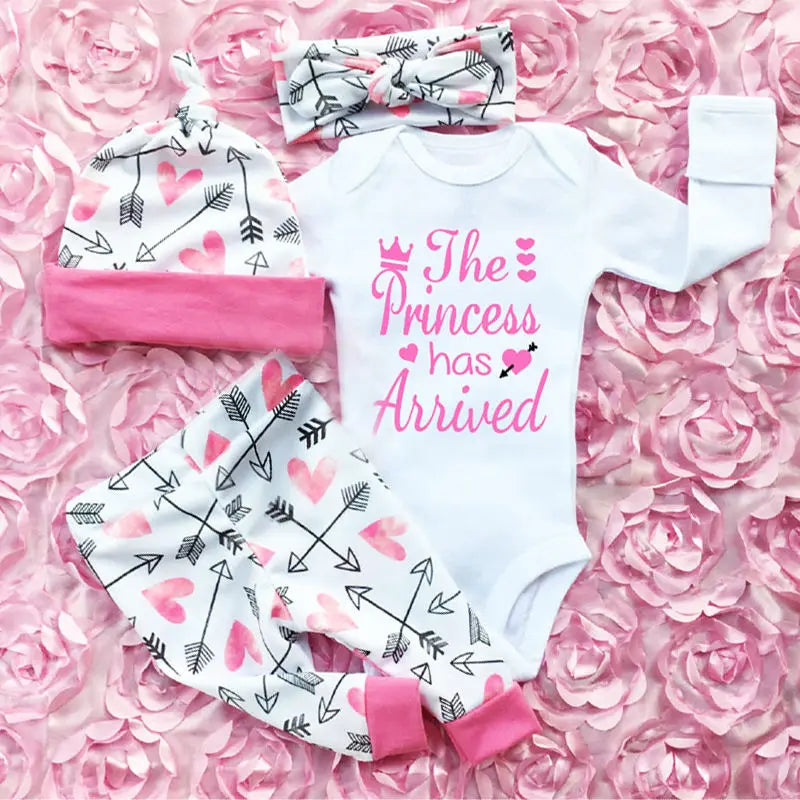 4 Piece Girls Onesie/Pants/Beanie/Headband