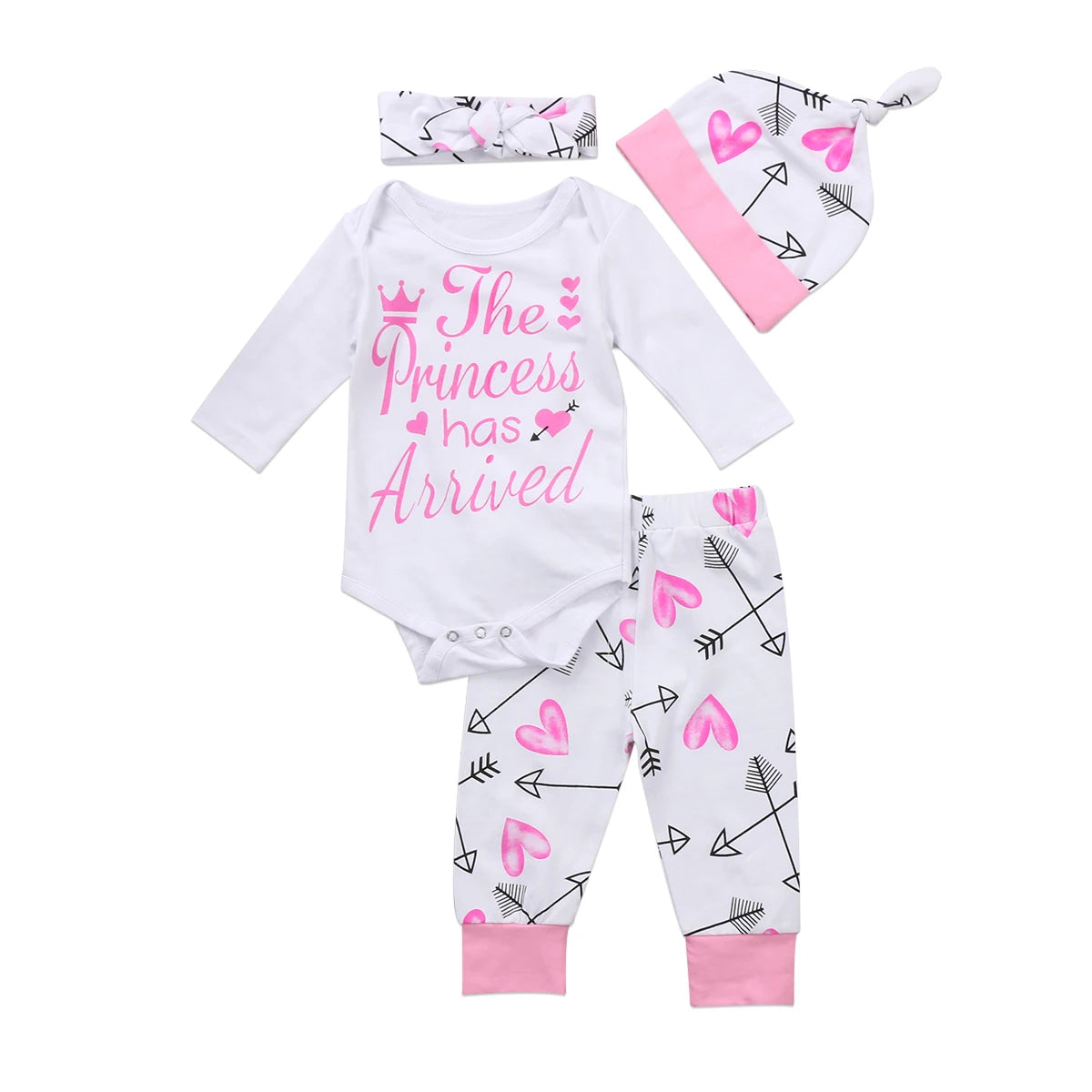 4 Piece Girls Onesie/Pants/Beanie/Headband