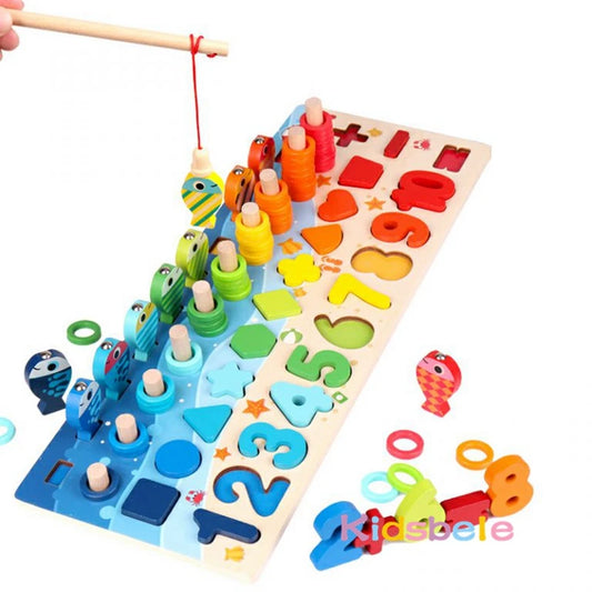 Wooden Puzzle Fishing Toy