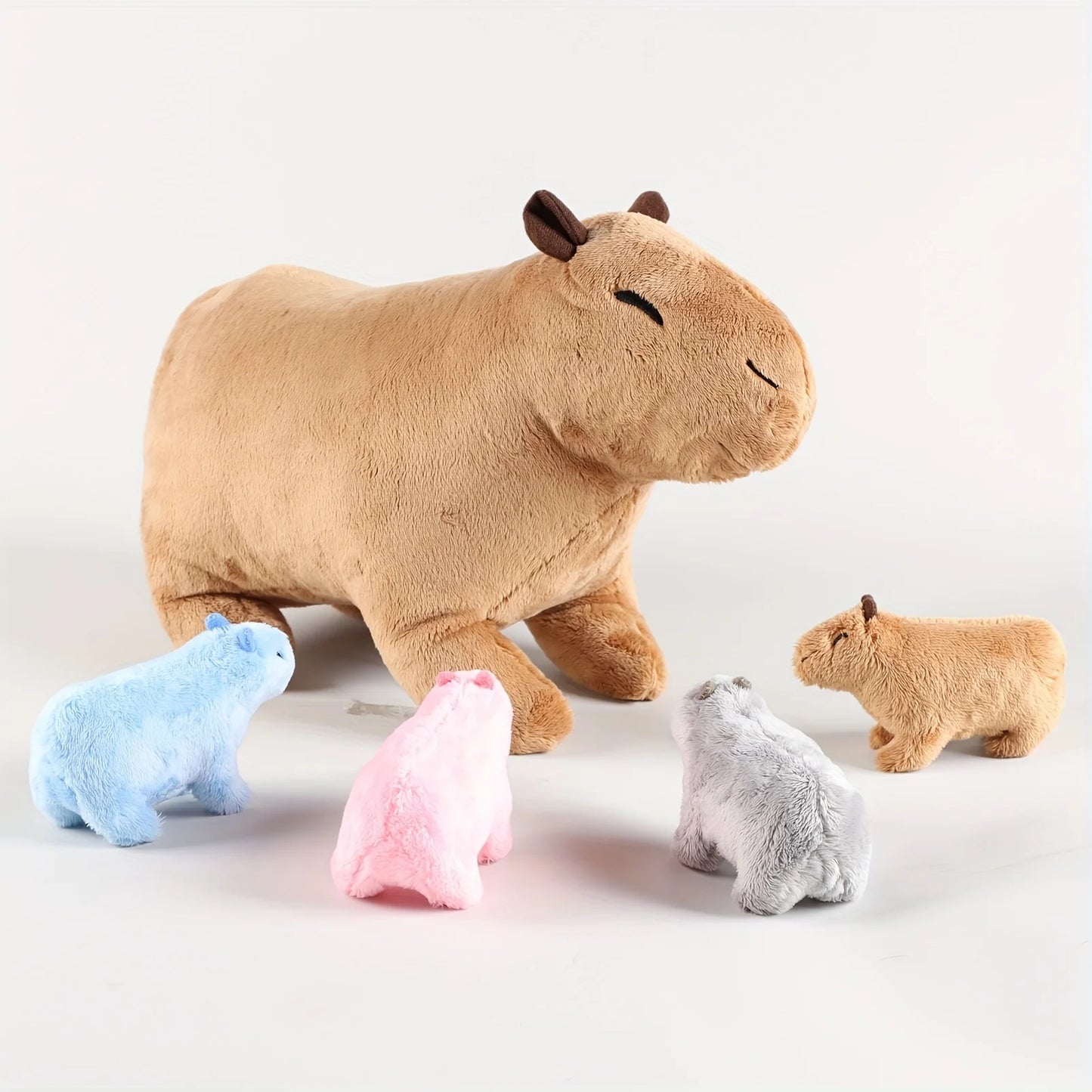 Capybara With 4 Babies Stuffed Animal