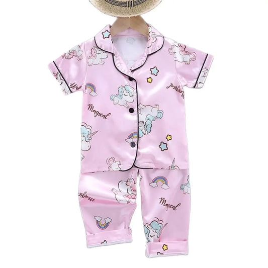 Unicorn Silk Satin Pajama Set