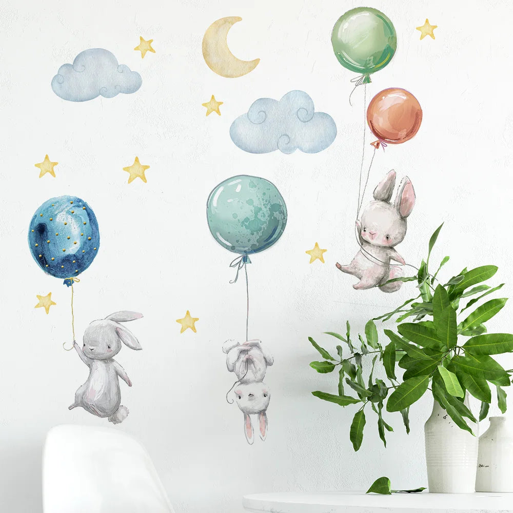 Flying Rabbit Wall Stickers