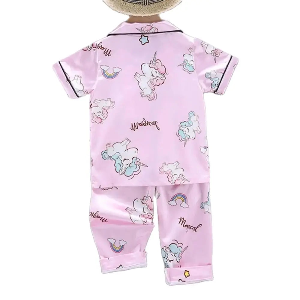 Unicorn Silk Satin Pajama Set