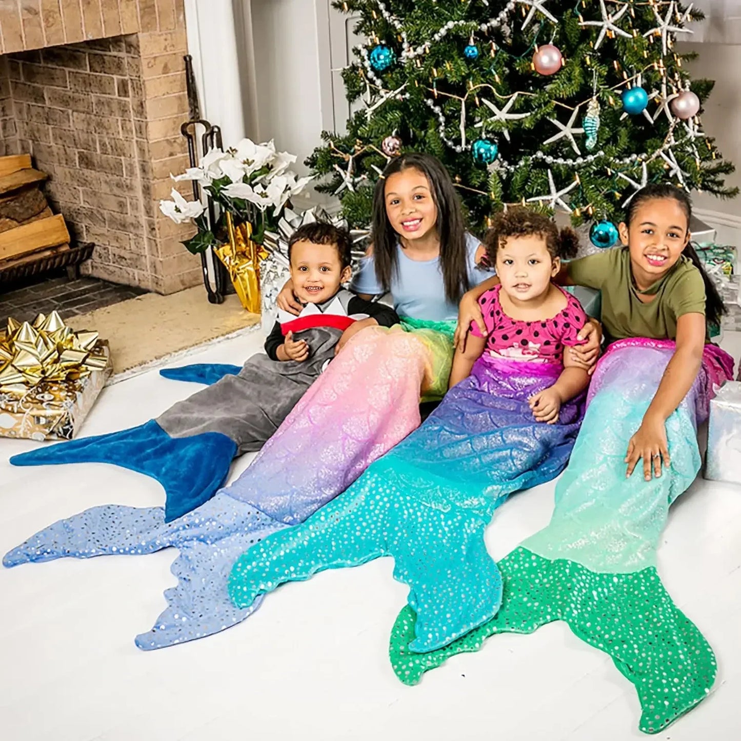 Shark Mermaid Tail Blanket