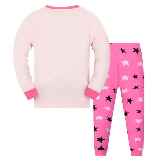 Black Cat Long Sleeve Pajama Set
