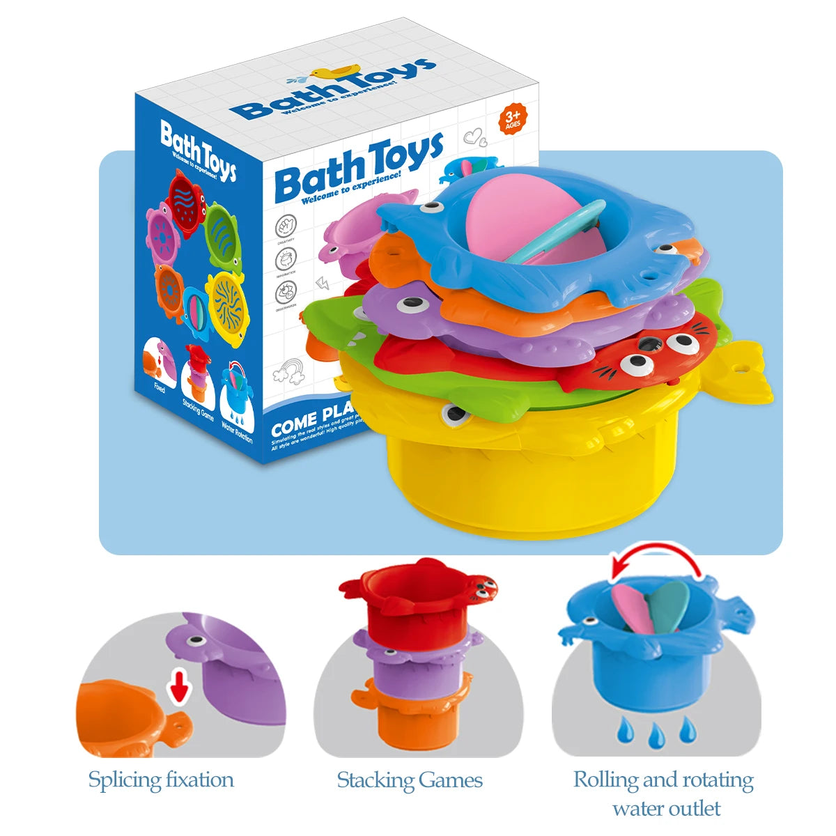 Stacking Cups Bath Toy
