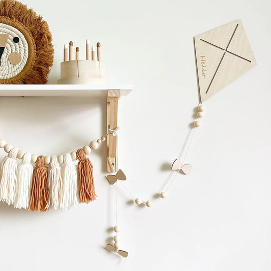 Nordic Wooden Kite Wall Ornament