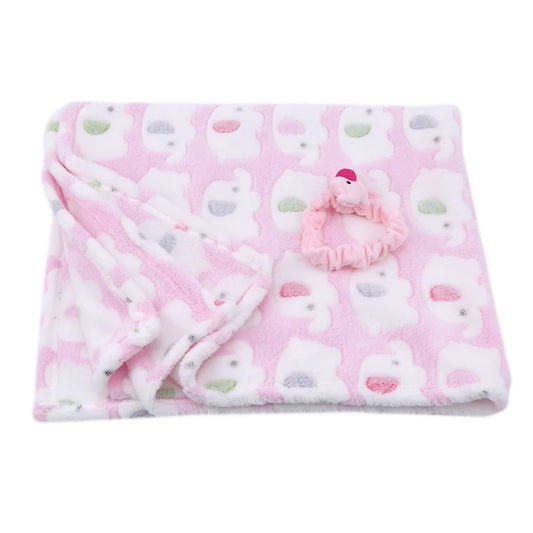 Cartoon Baby Blanket Cute Elephant