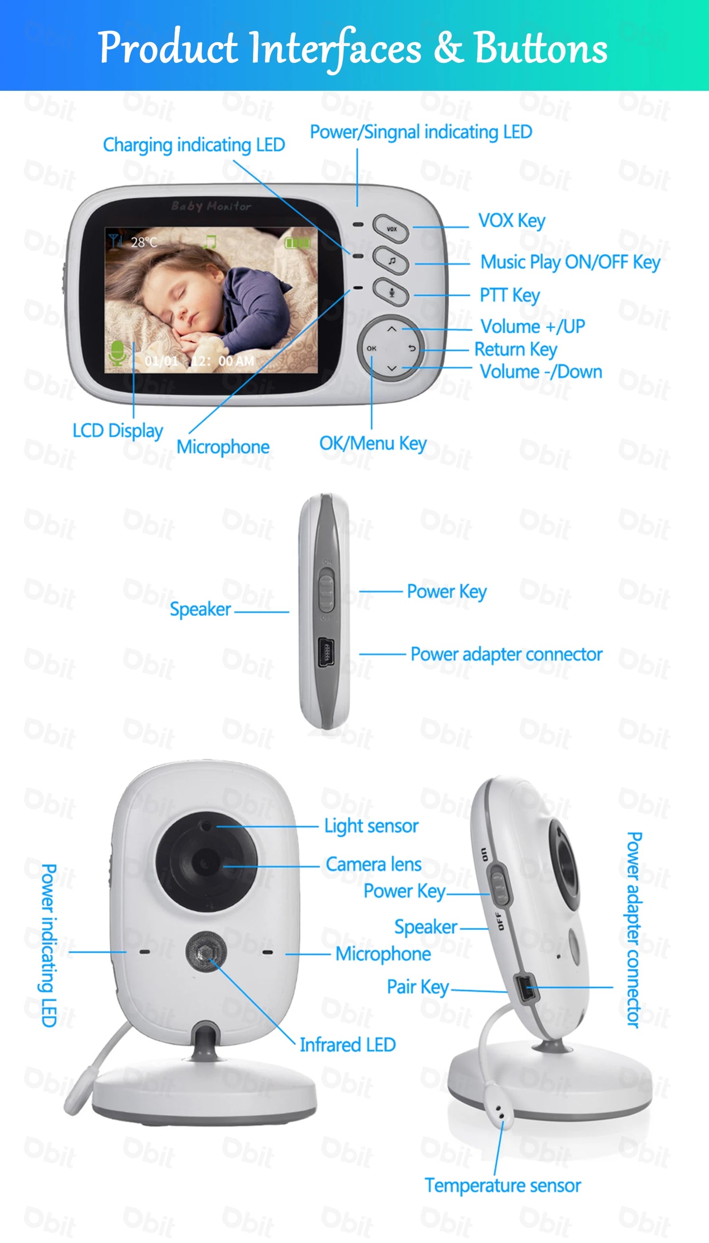 Baby Monitor LCD Video Display