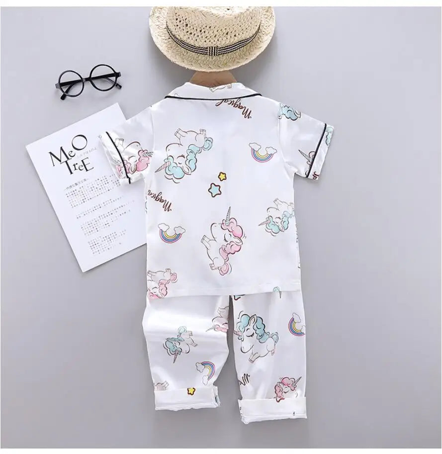 Unicorn Silk Satin Pajama Set