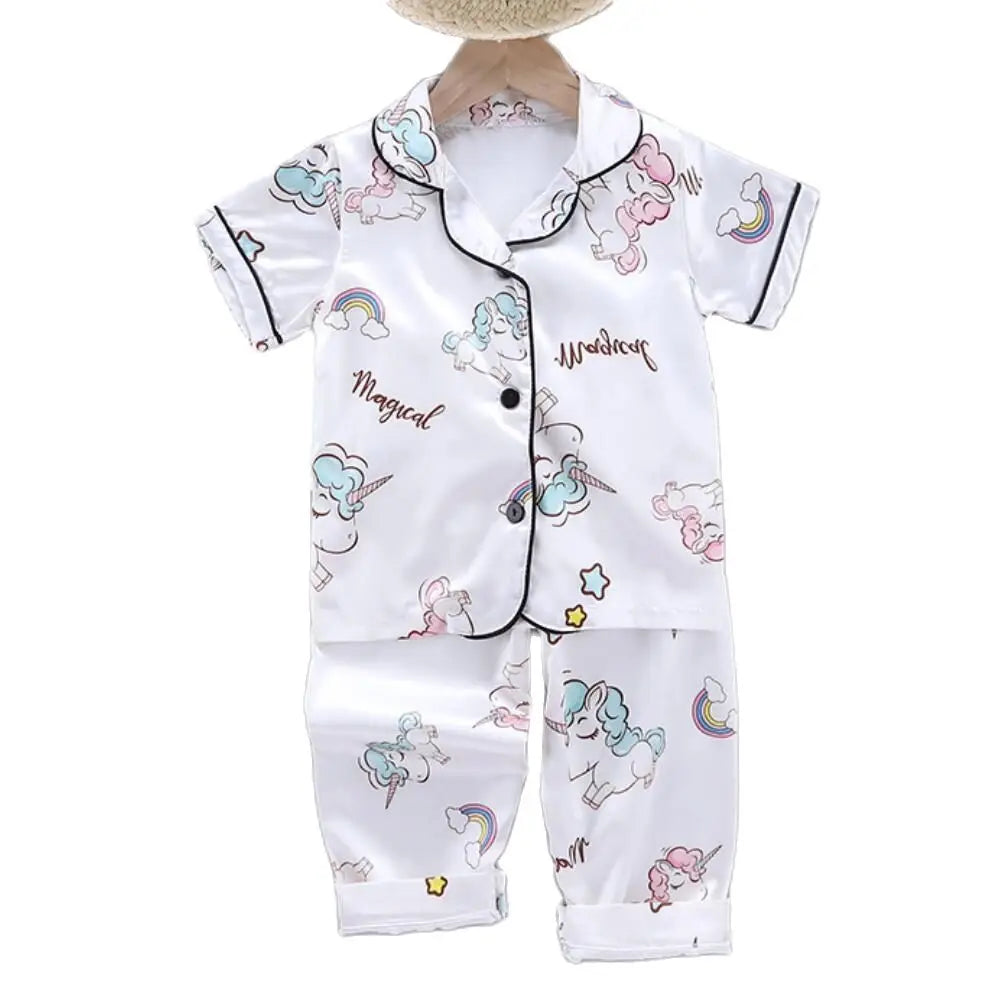Unicorn Silk Satin Pajama Set
