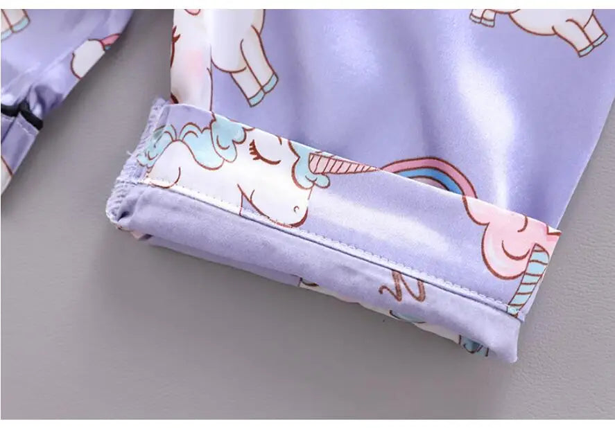 Unicorn Silk Satin Pajama Set