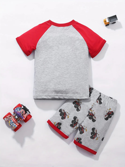 Monster Truck 2 Piece Pajama Set