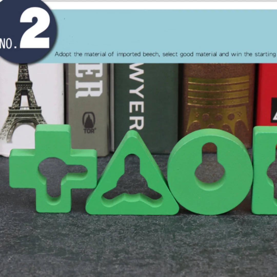Kids Wood Stacking Blocks Set