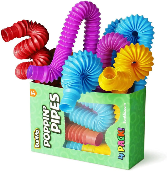 Mini Pop Tube Sensory Toys 4pc Set