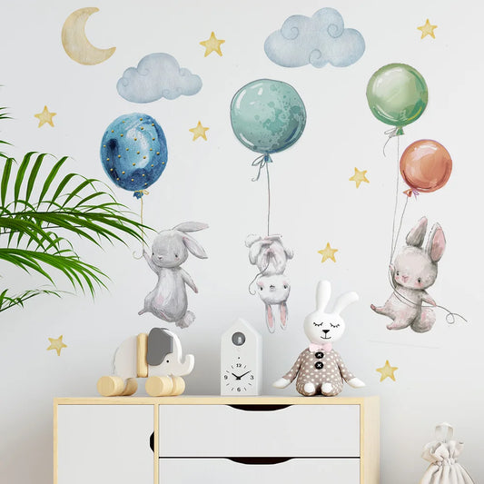 Flying Rabbit Wall Stickers