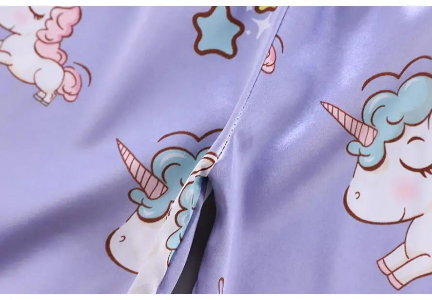 Unicorn Silk Satin Pajama Set