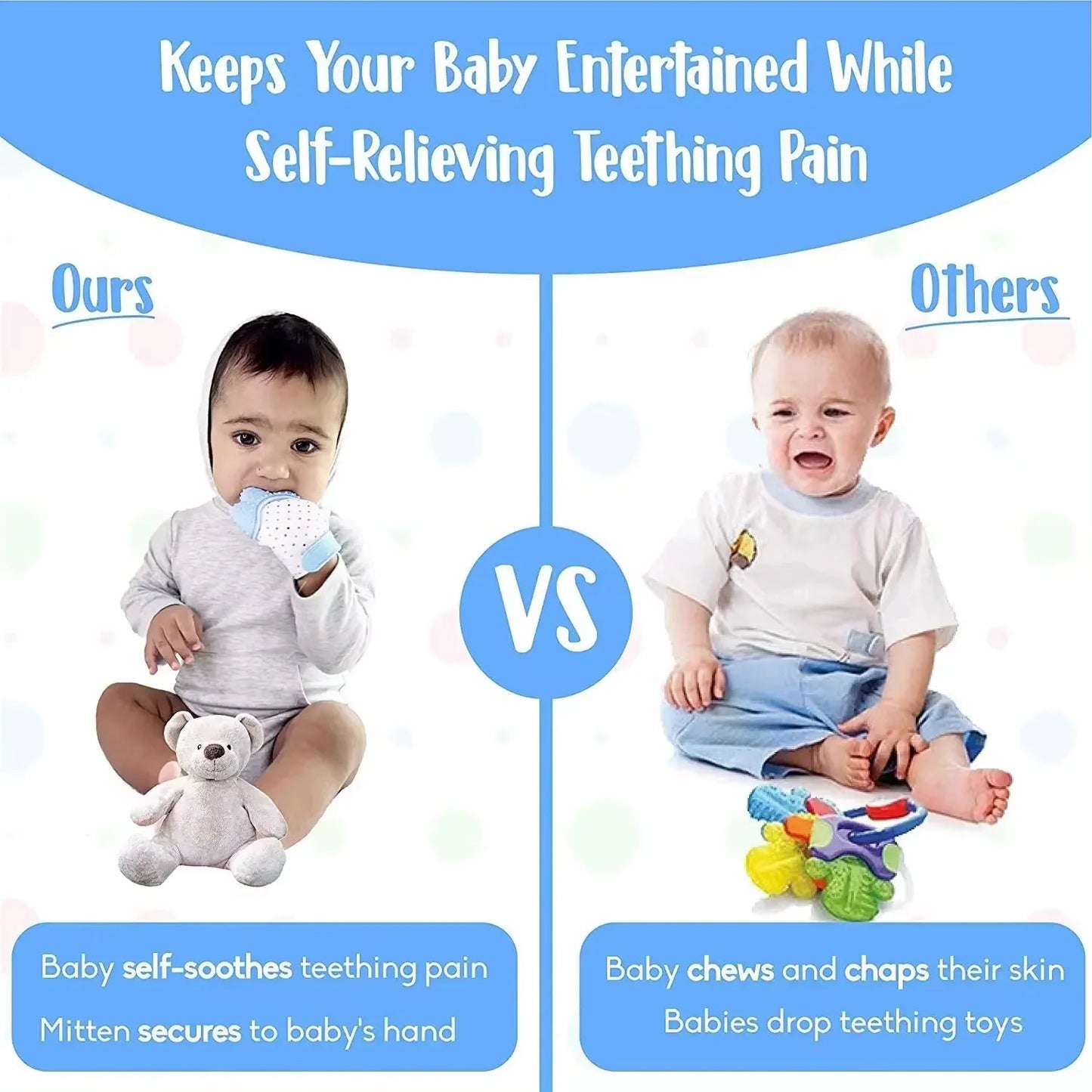 Newborn Teething Silicone Mittens