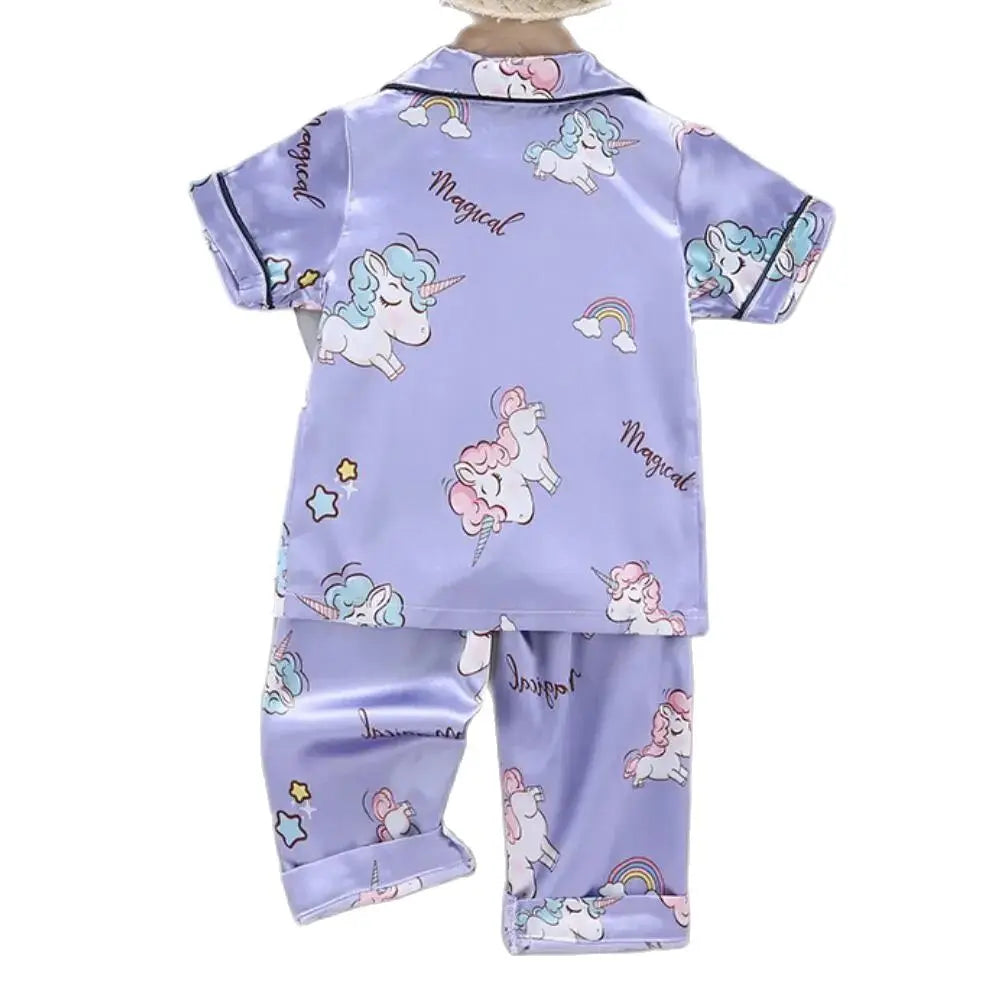 Unicorn Silk Satin Pajama Set