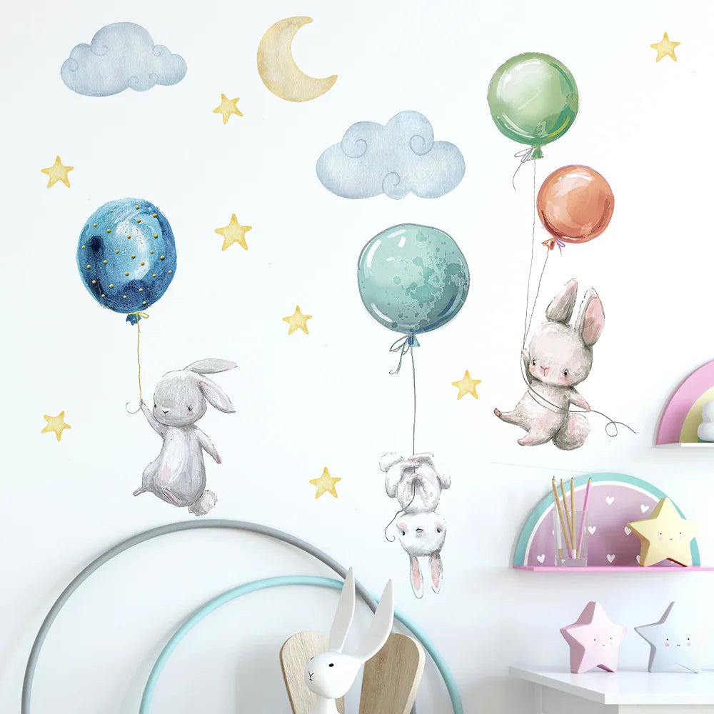 Flying Rabbit Wall Stickers