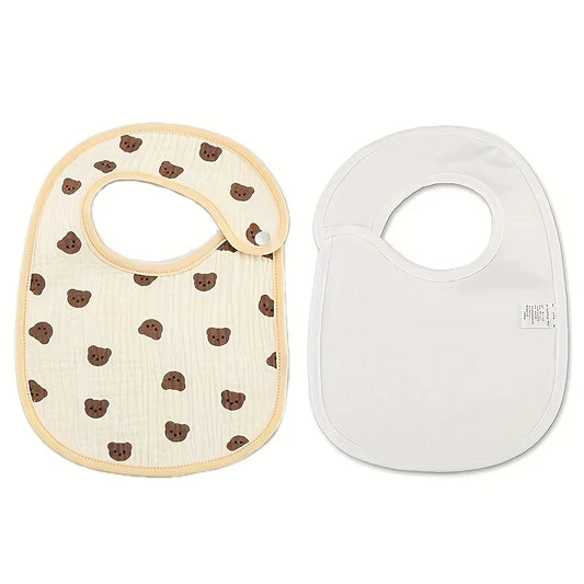 2 Piece Baby Cotton Bibs