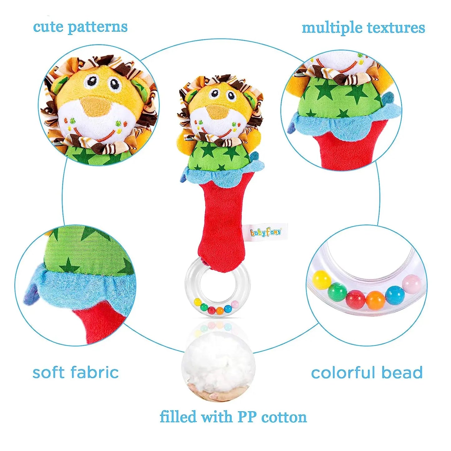 Baby Soft Plush Rattle Toy