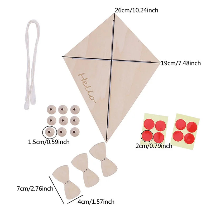 Nordic Wooden Kite Wall Ornament