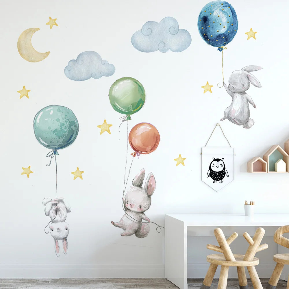 Flying Rabbit Wall Stickers