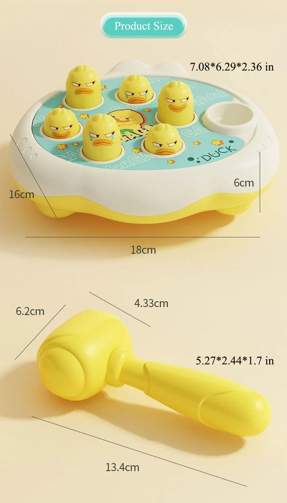 Duck/Frog/Pig Baby Toy with Hammer