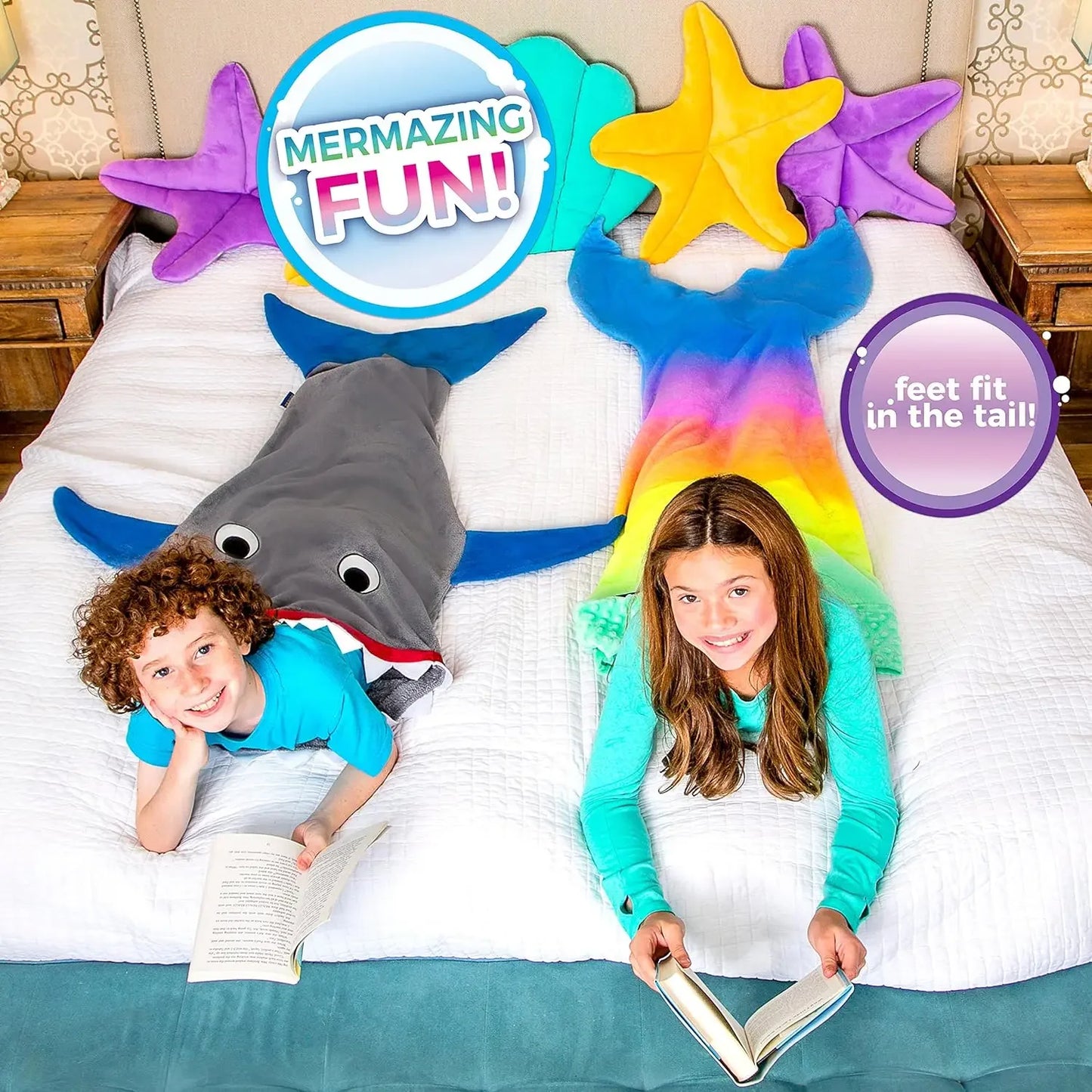 Shark Mermaid Tail Blanket