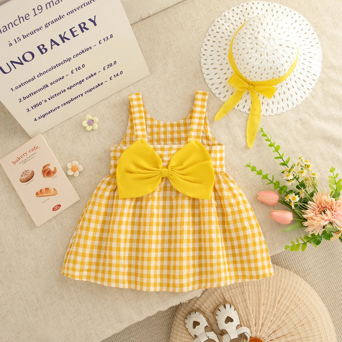 Checkered Breathable Suspender Dress