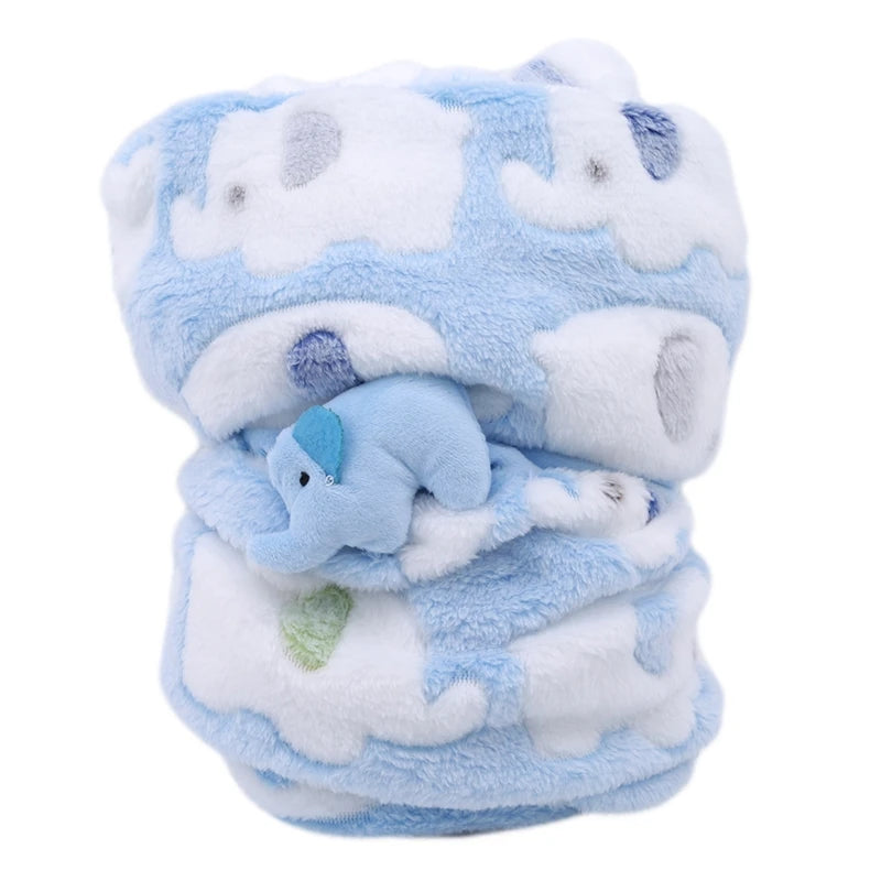 Cartoon Baby Blanket Cute Elephant