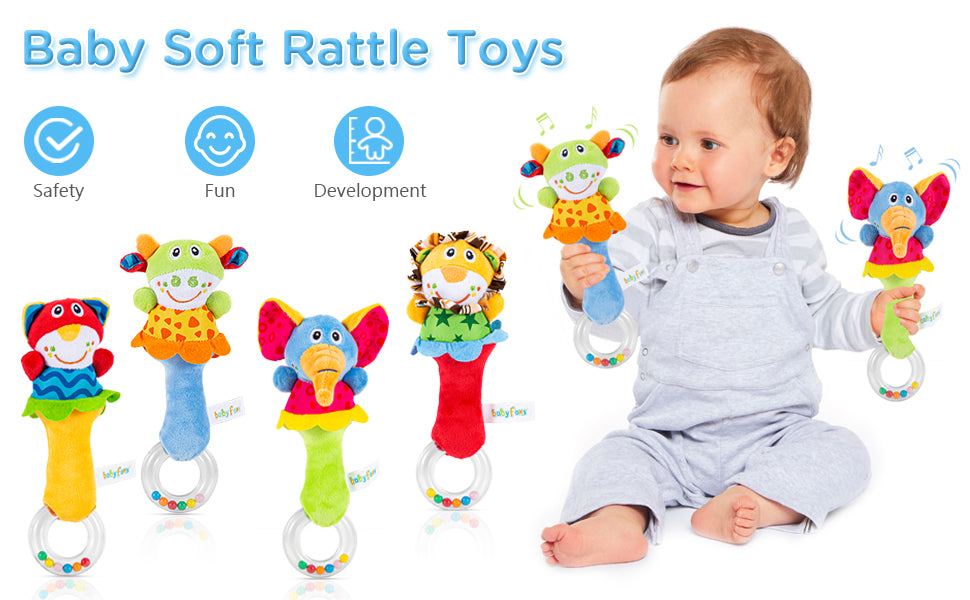 Baby Soft Plush Rattle Toy