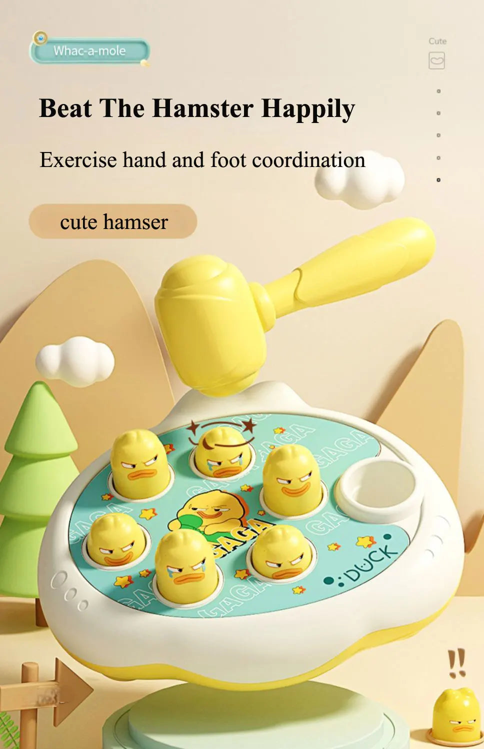 Duck/Frog/Pig Baby Toy with Hammer
