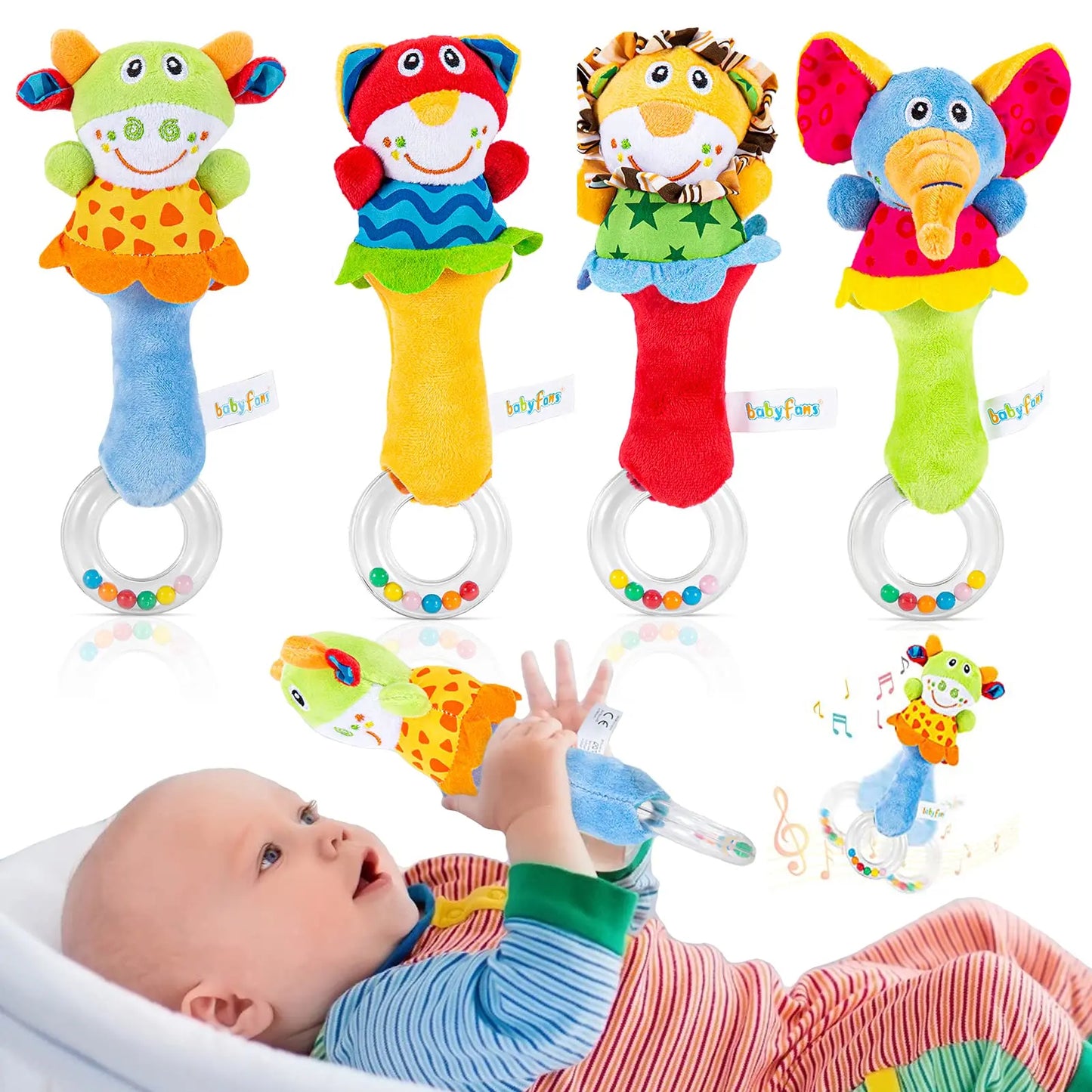 Baby Soft Plush Rattle Toy