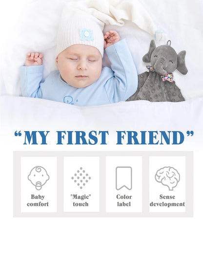 Baby Comforter Blanket Elephant Rattle