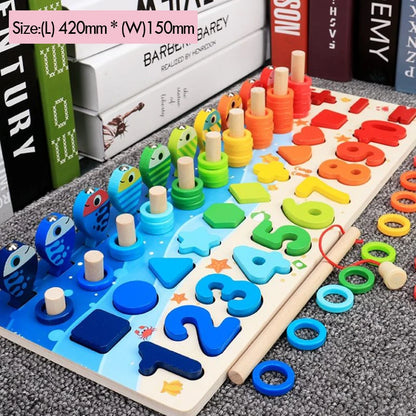 Wooden Puzzle Fishing Toy