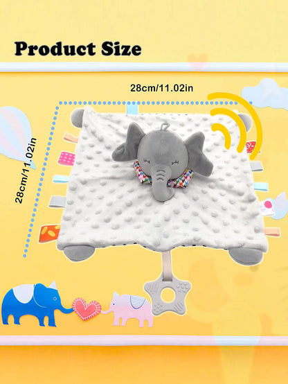 Baby Comforter Blanket Elephant Rattle