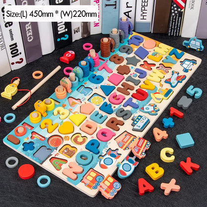 Wooden Puzzle Fishing Toy