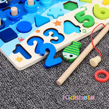 Wooden Puzzle Fishing Toy