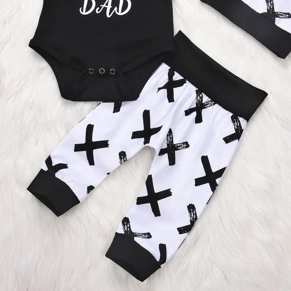 3 Piece "Handsome Just Like Dad" Clothes Set