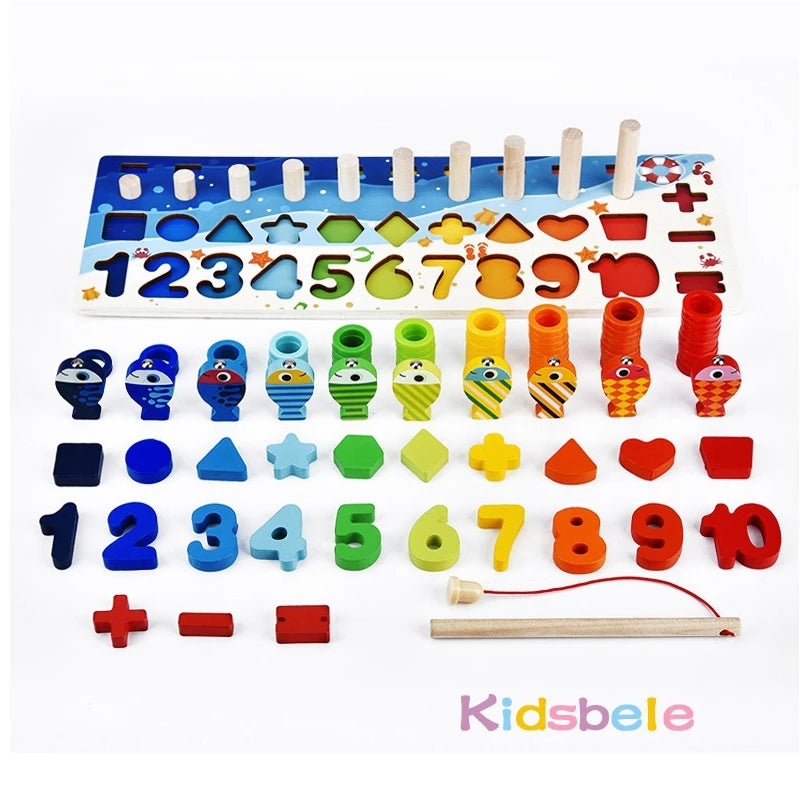 Wooden Puzzle Fishing Toy