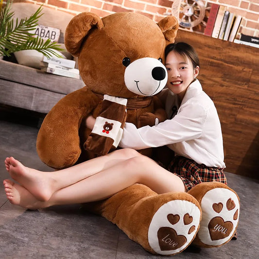 High Quality 4 Colors Teddy Bear With Scarf