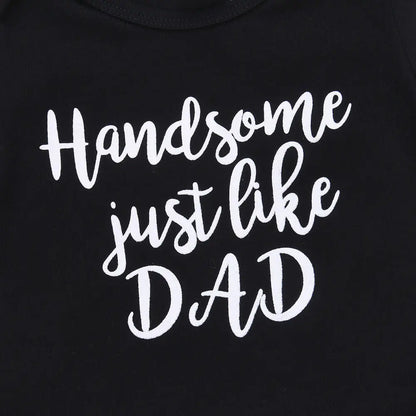 3 Piece "Handsome Just Like Dad" Clothes Set