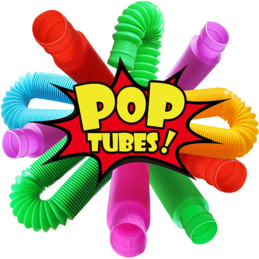 Mini Pop Tube Sensory Toys 4pc Set