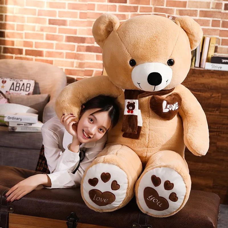 High Quality 4 Colors Teddy Bear With Scarf