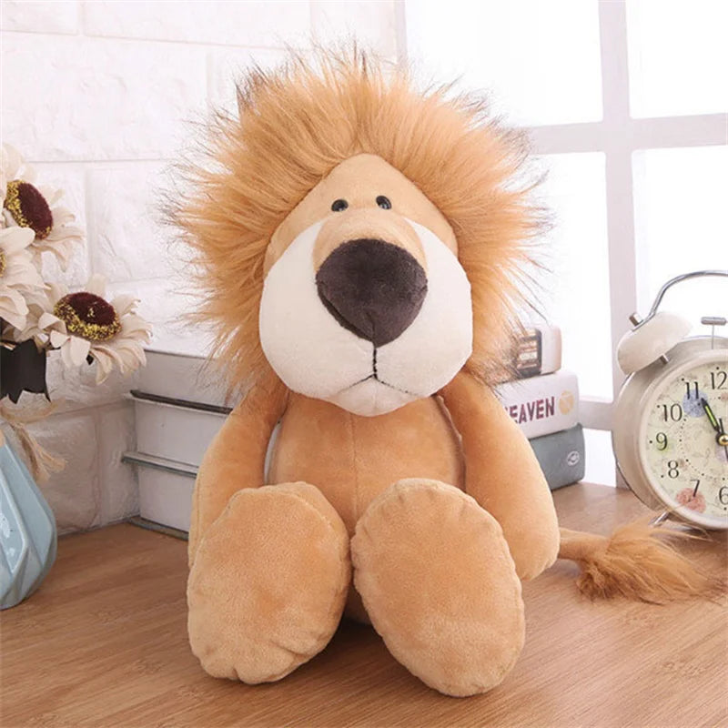 Stuffed Plush Animals Lion, Elephant, Tiger, Dog, Fox, Monkey, Deer